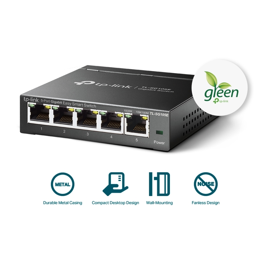 TP-Link - Switch Easy Smart Gigabit de 5 puertos
