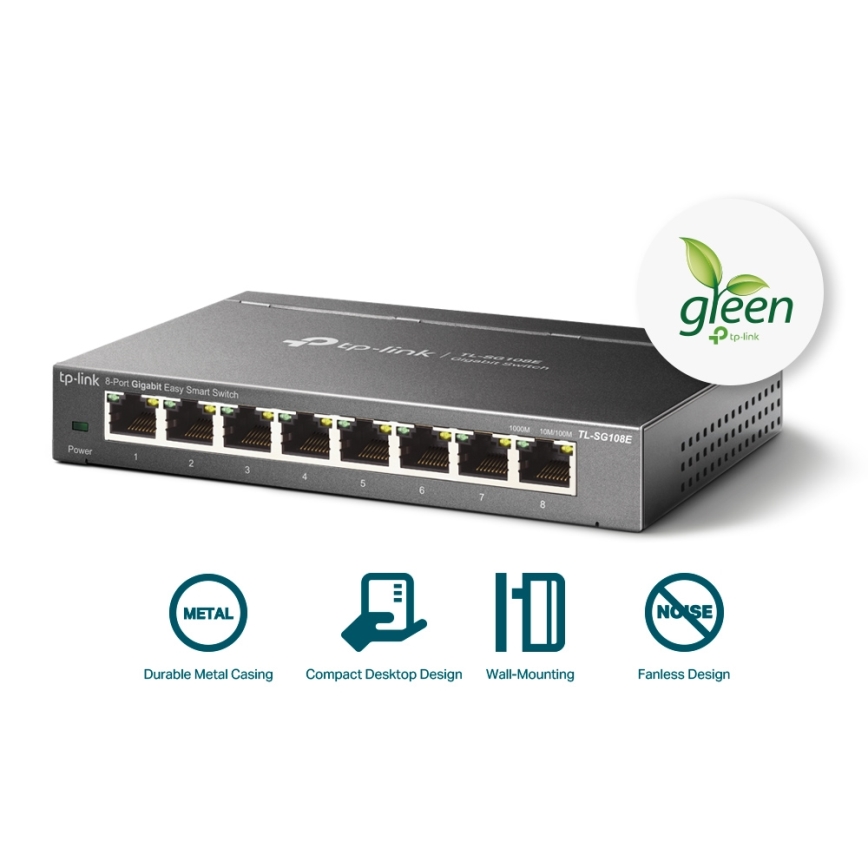 TP-Link - Switch Easy Smart Gigabit de 8 puertos