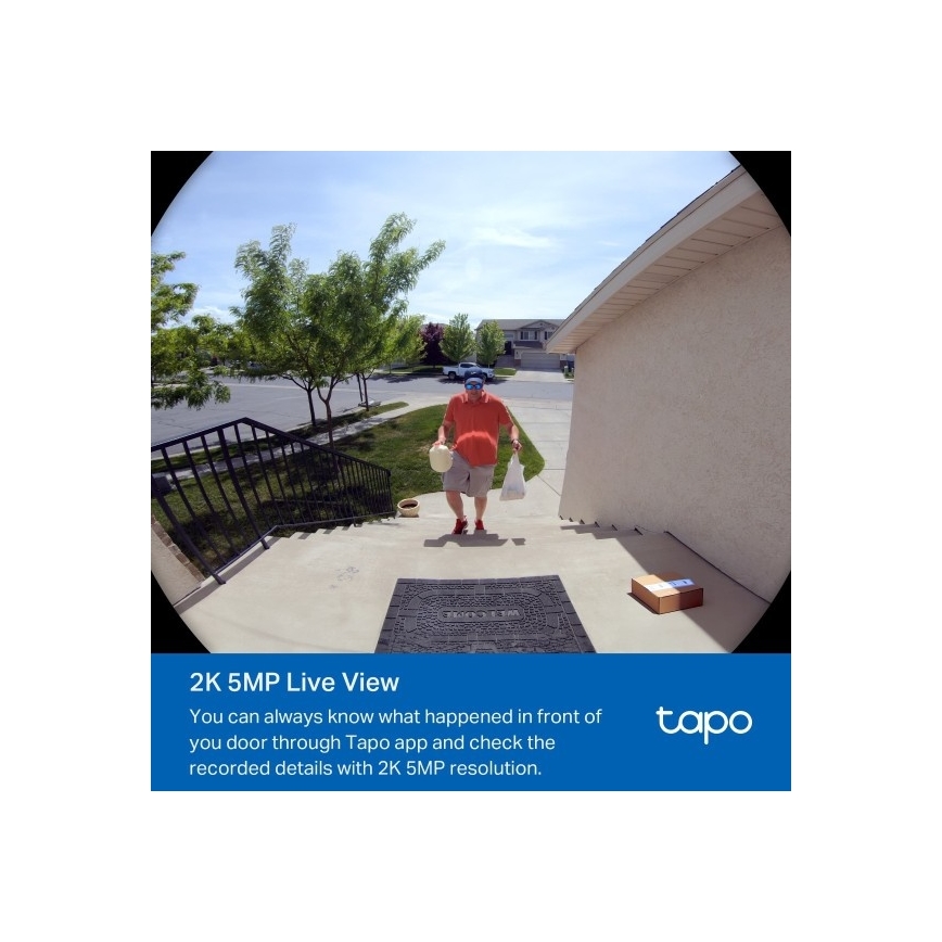 TP-Link - Timbre de vídeo inteligente 2K 10000 mAh IP66 Wi-Fi Tuya