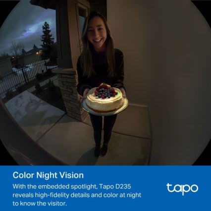 TP-Link - Timbre de vídeo inteligente 2K 10000 mAh IP66 Wi-Fi Tuya