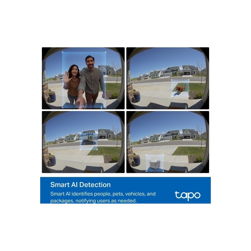 TP-Link - Timbre de vídeo inteligente 2K 10000 mAh IP66 Wi-Fi Tuya