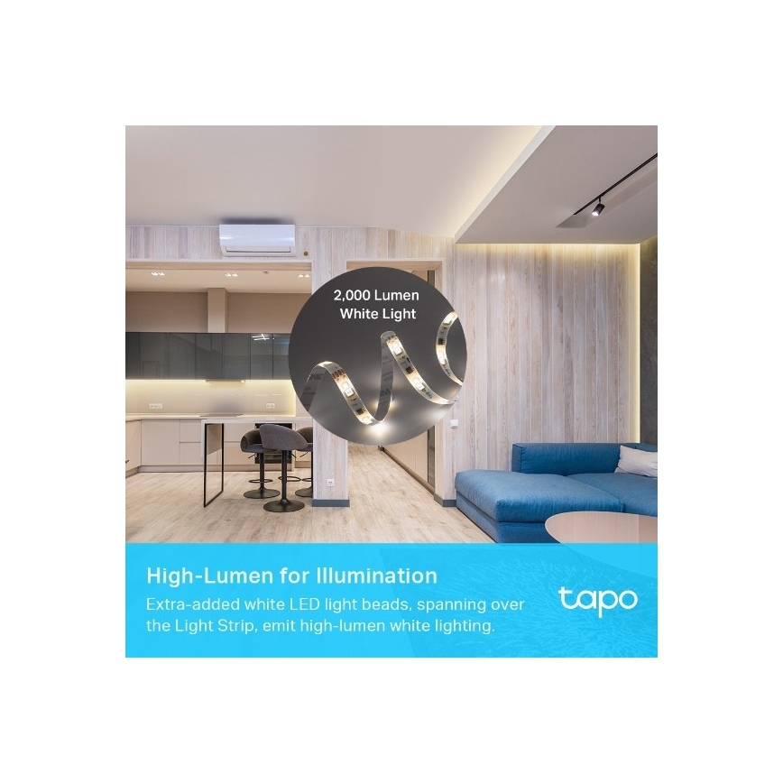 TP-Link - Tira LED RGBW regulable 5 m LED/24W/230V Wi-Fi