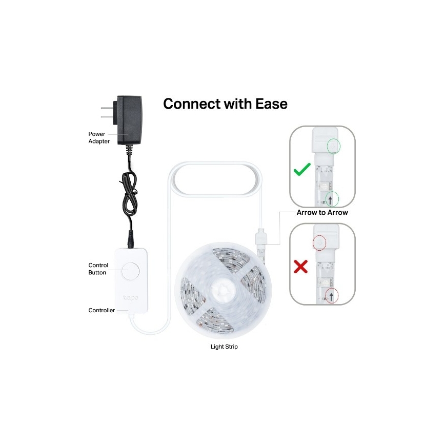 TP-Link - Tira LED RGBW regulable de 5 m LED/13W/230V Wi-Fi