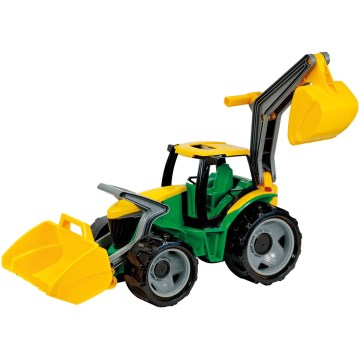 Tractor con pala de 65 cm, verde/amarillo