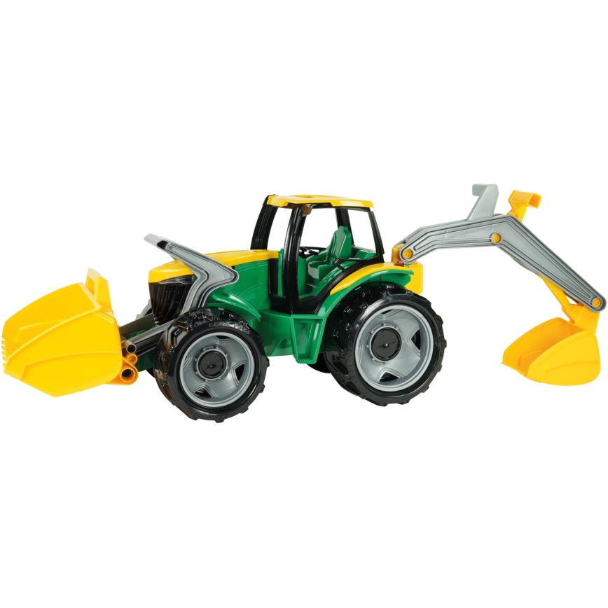 Tractor con pala de 65 cm, verde/amarillo