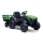 Tractor eléctrico con remolque 2x30W/7000 mAh negro/verde + mando a distancia