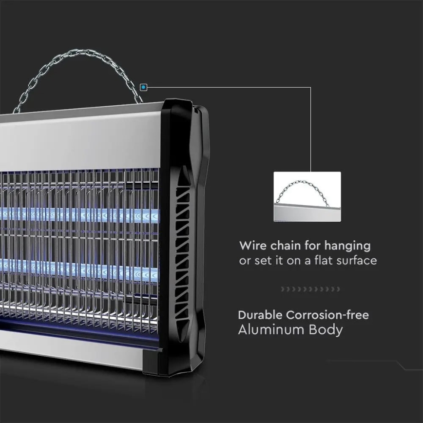 Trampa insectos eléctrico 2x15W/230V para 100 m²