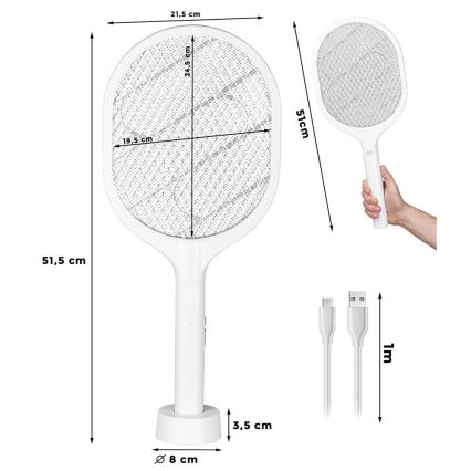 Trampa insectos eléctrico LED 2 en 1 800 mAh/5V