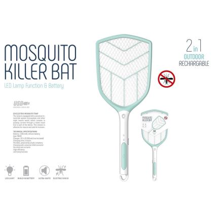 Trampa para insectos eléctrica LED 1200 mAh/4,2V