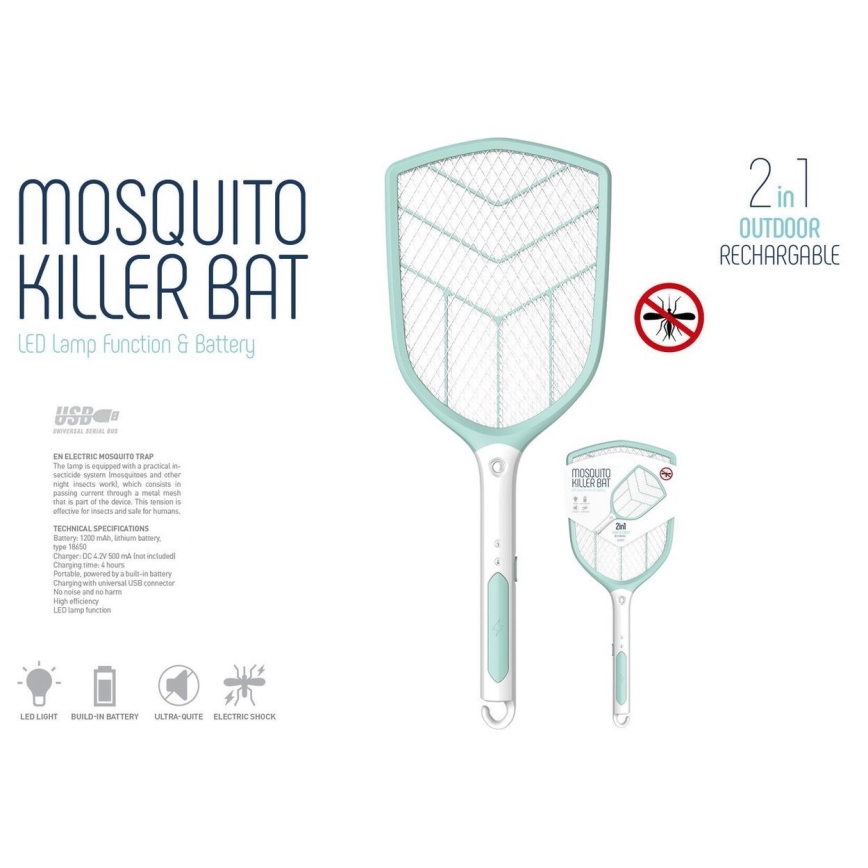 Trampa para insectos eléctrica LED 1200 mAh/4,2V