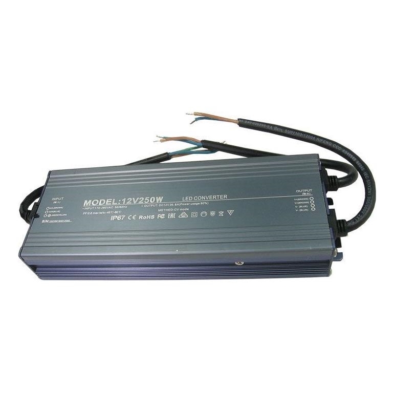 Transformador electrónico LED 250W/12V IP67