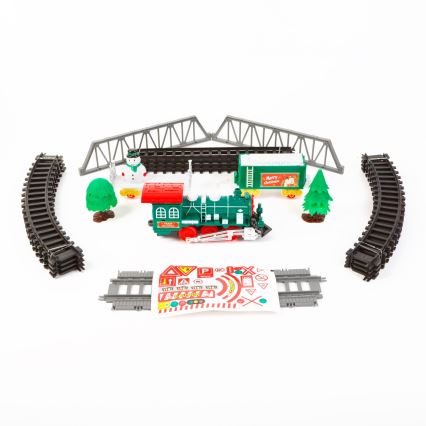 Tren navideño LED/2xAA blanco cálido