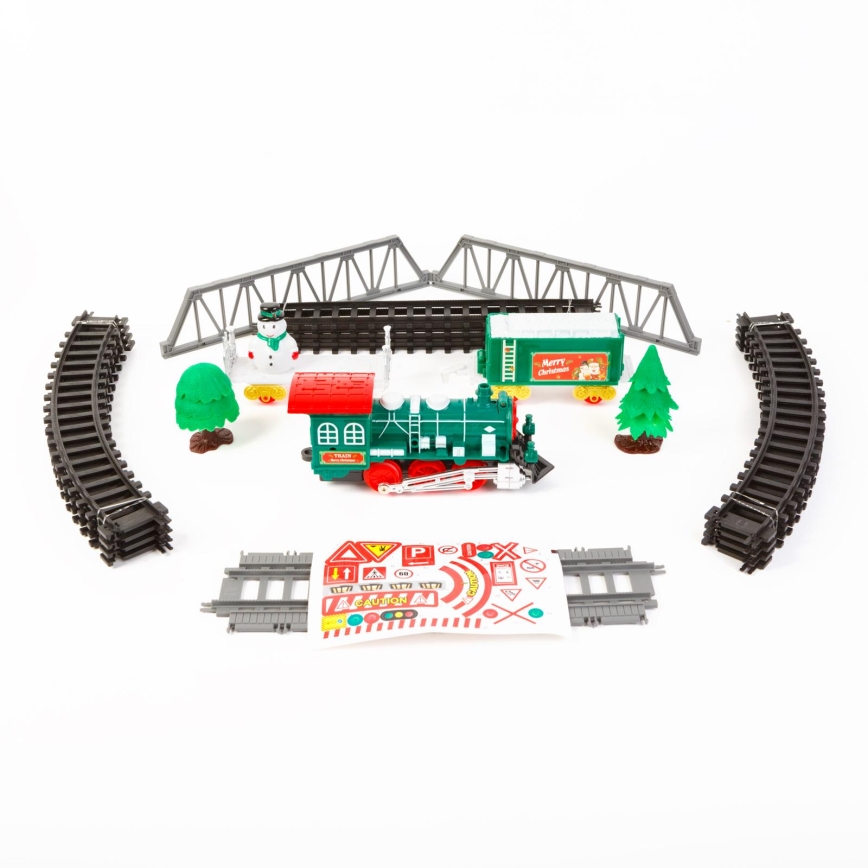 Tren navideño LED/2xAA blanco cálido