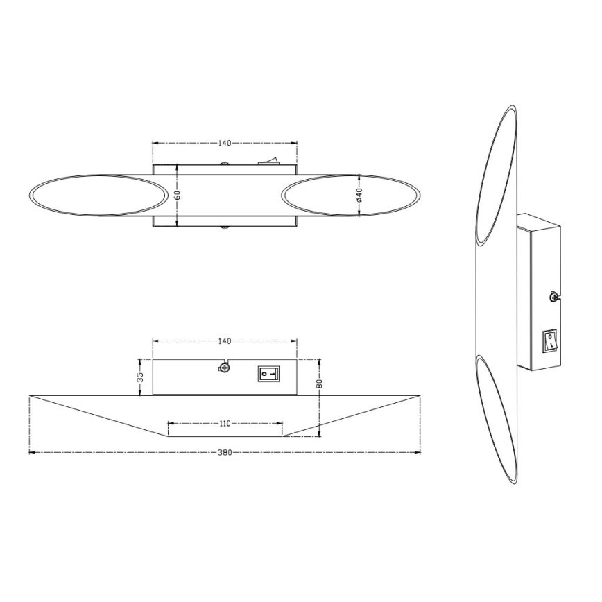 Trio - Aplique LED BOLERO 2xLED/3,1W/230V CRI 90 cobre