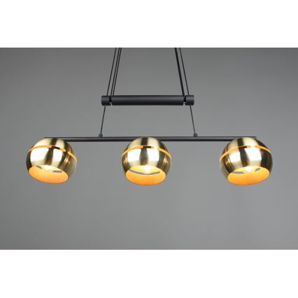 Trio - Lámpara colgante FLETCHER 3xE14/40W/230V latón