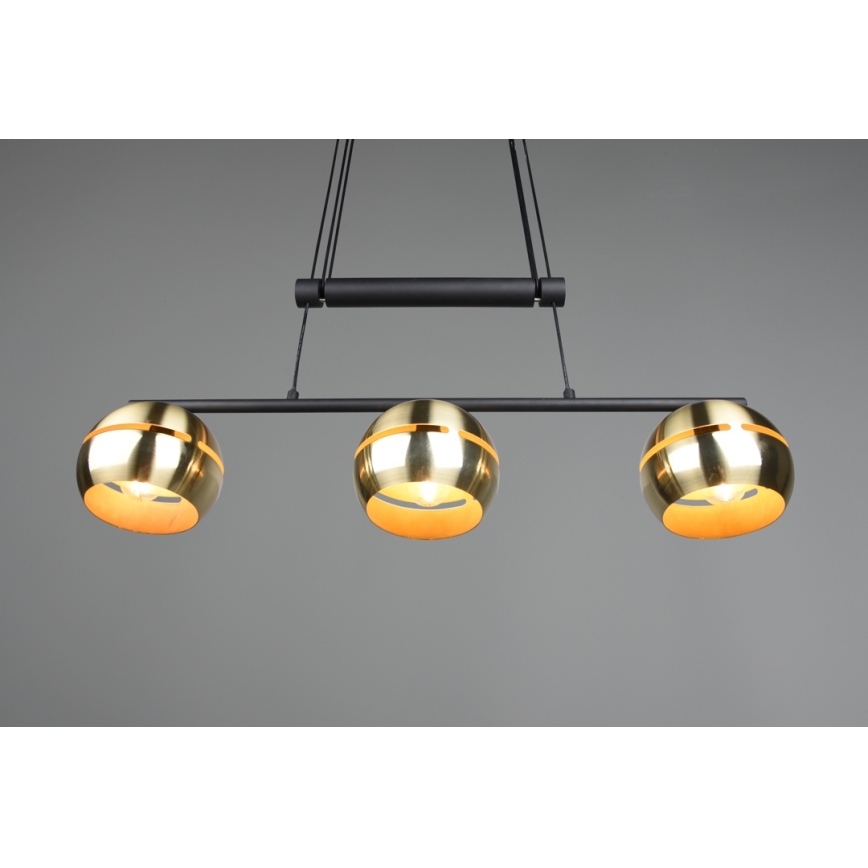 Trio - Lámpara colgante FLETCHER 3xE14/40W/230V latón
