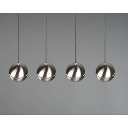 Trio - Lámpara colgante FLETCHER 4xE14/40W/230V cromo mate