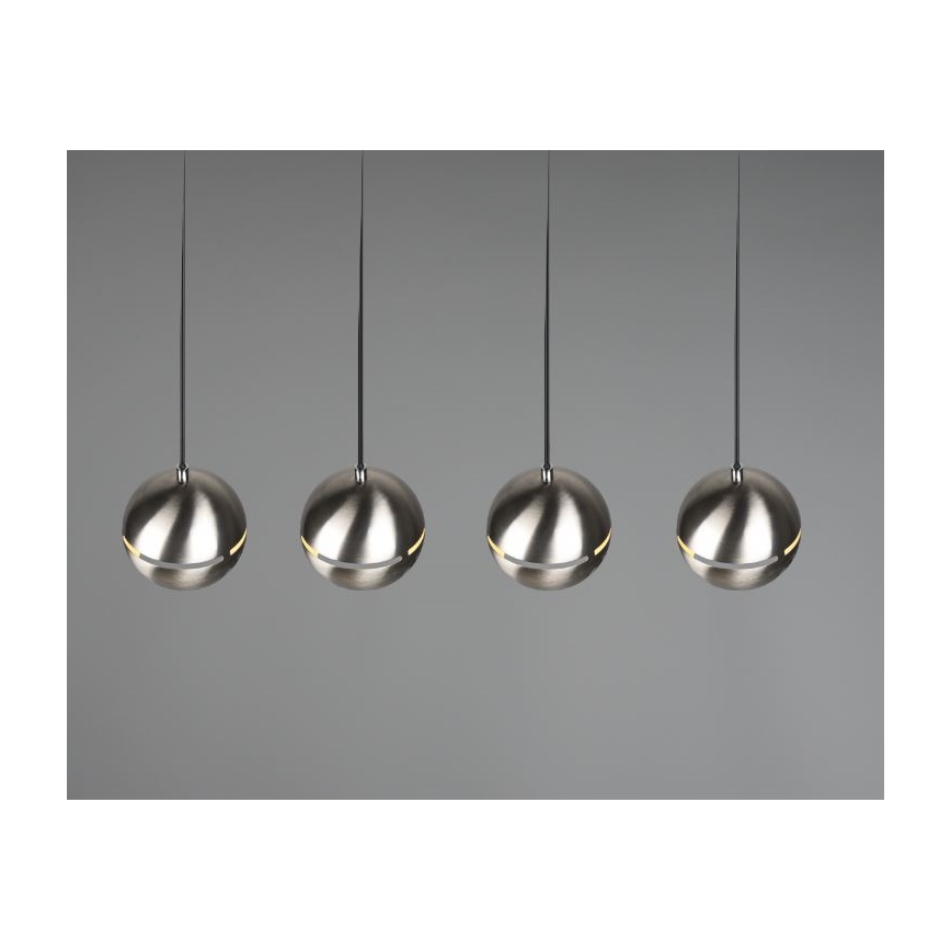 Trio - Lámpara colgante FLETCHER 4xE14/40W/230V cromo mate