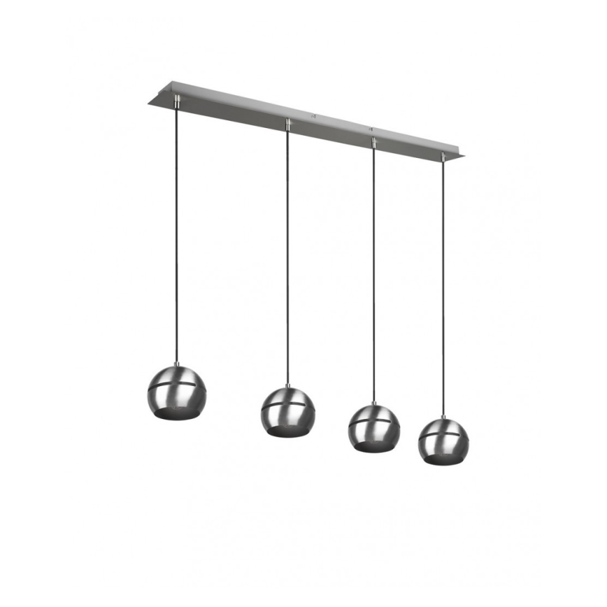 Trio - Lámpara colgante FLETCHER 4xE14/40W/230V cromo mate