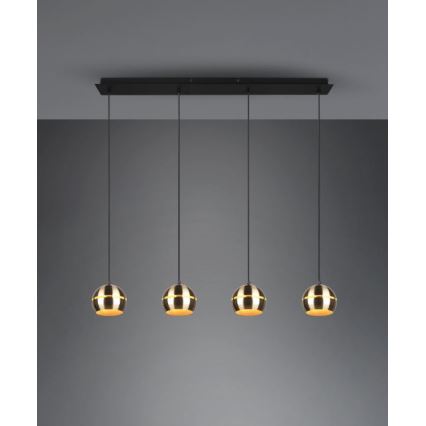 Trio - Lámpara colgante FLETCHER 4xE14/40W/230V latón