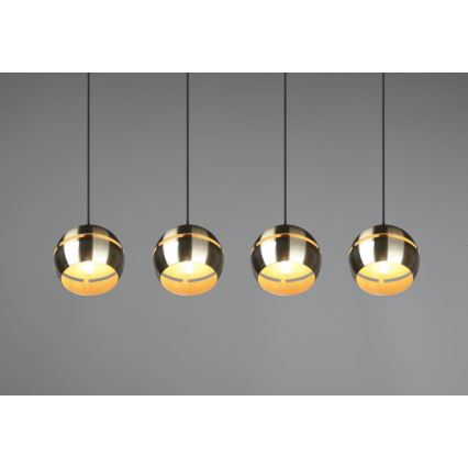 Trio - Lámpara colgante FLETCHER 4xE14/40W/230V latón