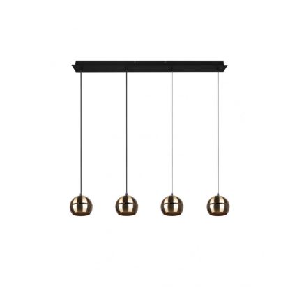 Trio - Lámpara colgante FLETCHER 4xE14/40W/230V latón