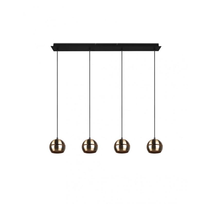 Trio - Lámpara colgante FLETCHER 4xE14/40W/230V latón