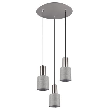 Trio - Lámpara colgante WAILER 3xGU10/5W/230V gris