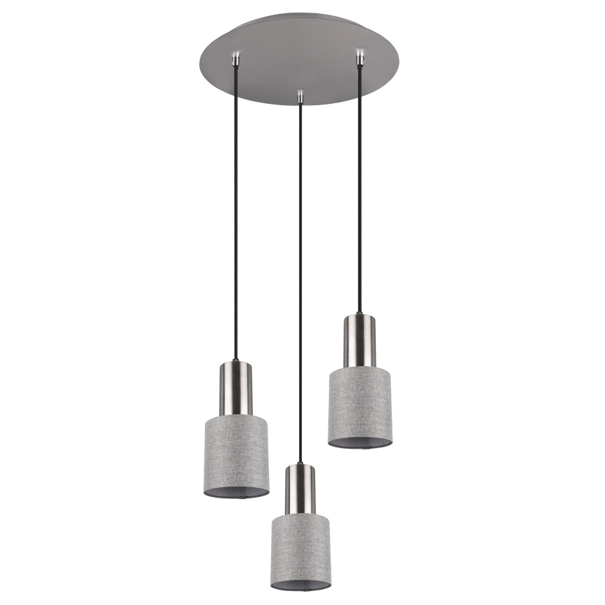 Trio - Lámpara colgante WAILER 3xGU10/5W/230V gris