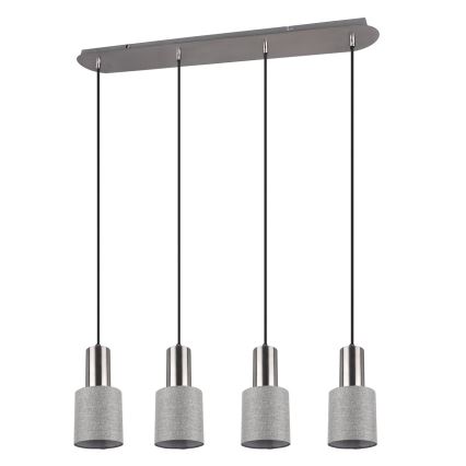 Trio - Lámpara colgante WAILER 4xGU10/5W/230V gris
