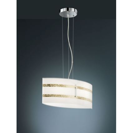 Trio - Lámpara de araña con cable NIKOSIA 2xE27/40W/230V dorado