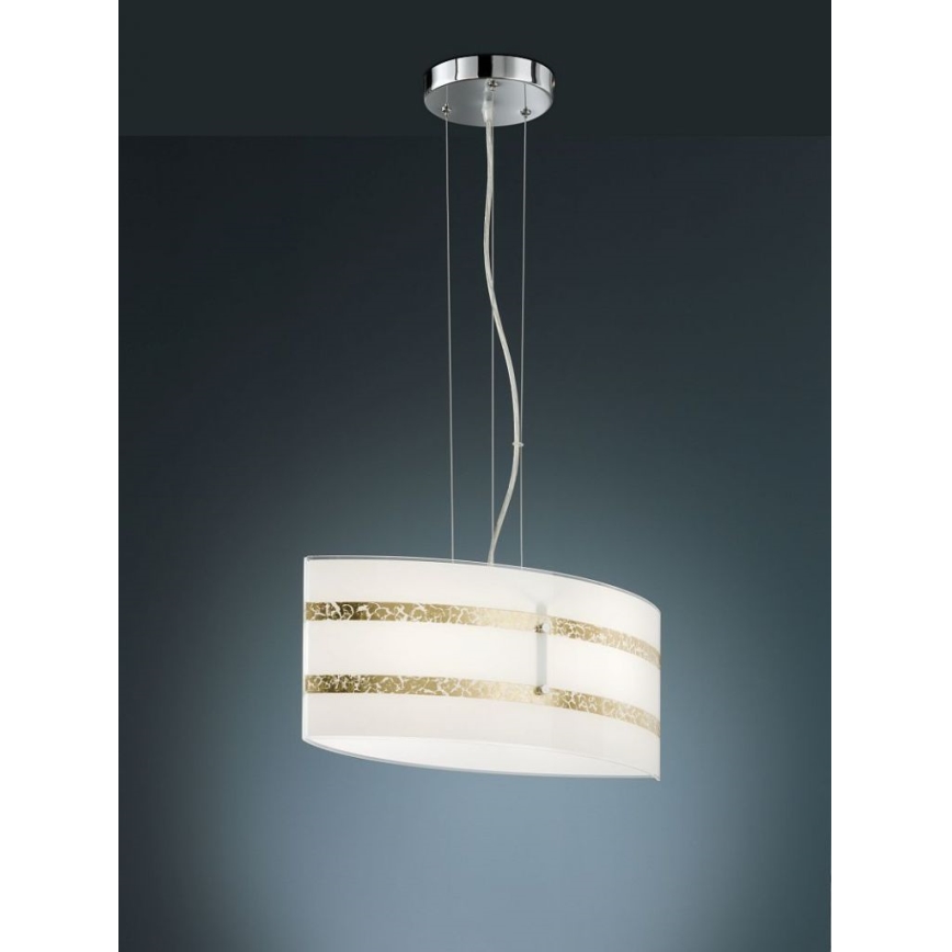 Trio - Lámpara de araña con cable NIKOSIA 2xE27/40W/230V dorado
