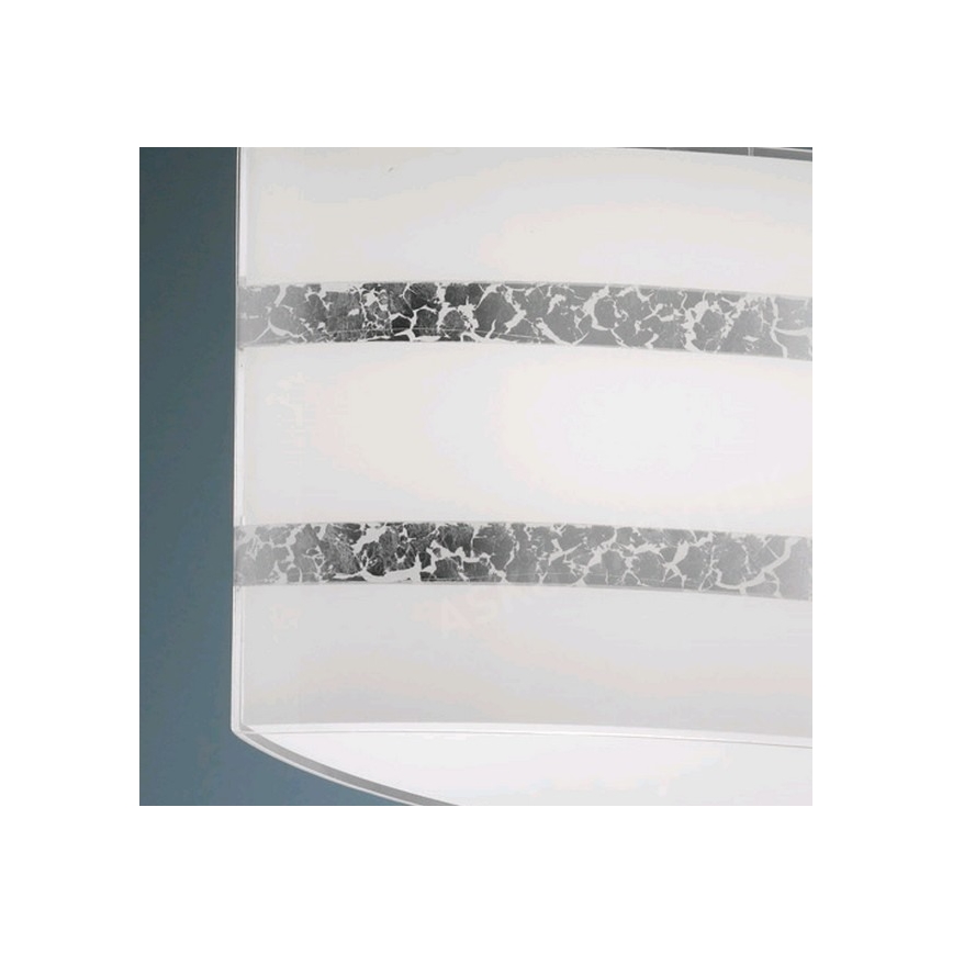 Trio - Lámpara de araña con cable NIKOSIA 2xE27/40W/230V plata