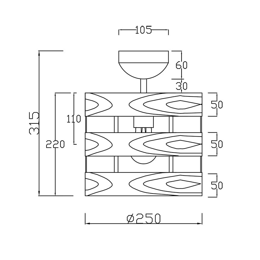 Trio - Lámpara de araña de luces de superficie DUNCAN 1xE27/40W/230V