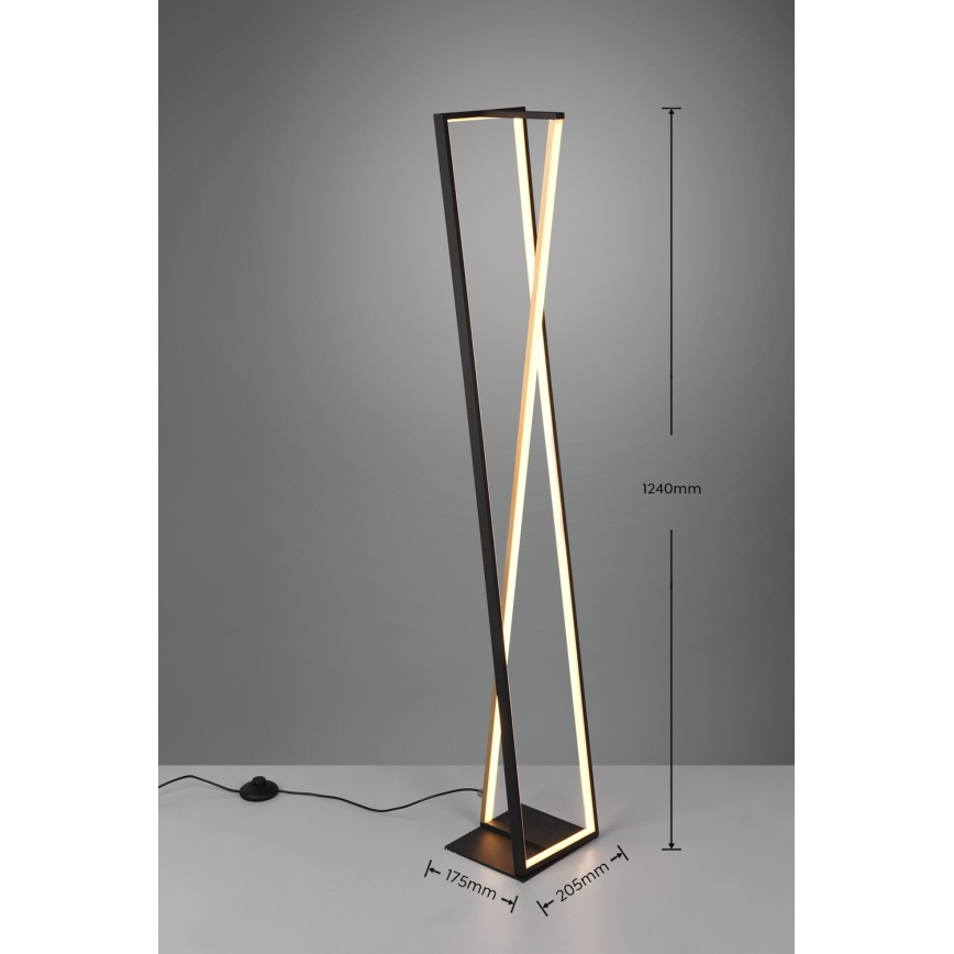 Trio - Lámpara de pie LED regulable EDGE LED/26W/230V 2300/3000/4000K negra/dorada