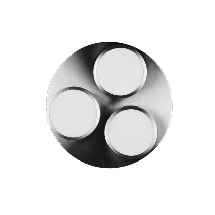 Trio - Lámpara de techo LED regulable FRANKLIN 3xLED/8,5W/230V 3000K diámetro 35 cm cromo mate