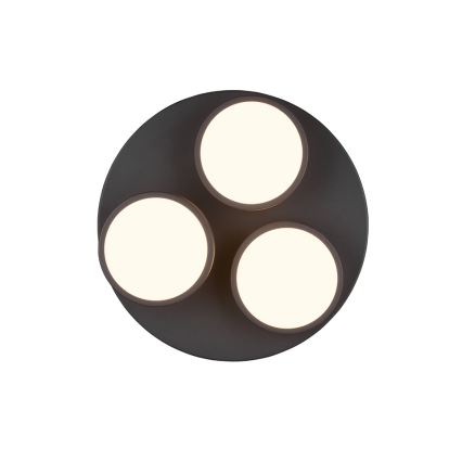 Trio - Lámpara de techo LED regulable FRANKLIN 3xLED/8,5W/230V 3000K Ø 35 cm negra