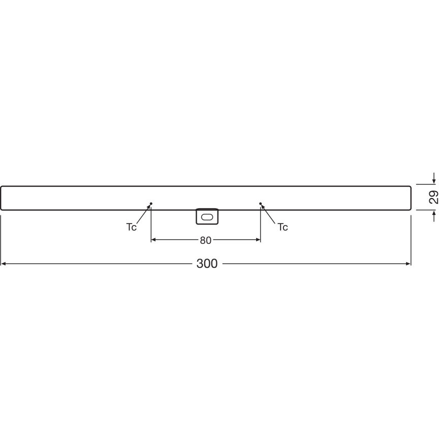 Tubo fluorescente LED regulable S14d/3W/230V 2700K 30 cm CRI 90 - Osram