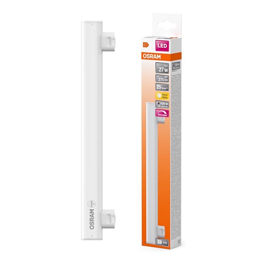 Tubo fluorescente LED regulable S14s/3W/230V 2700K 30 cm CRI 90 - Osram