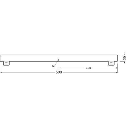 Tubo fluorescente LED regulable S14s/4,7W/230V 2700K 50 cm CRI 90 - Osram