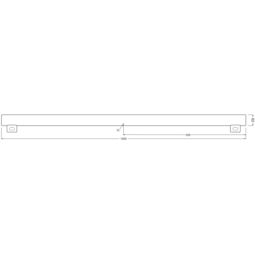 Tubo fluorescente LED regulable S14s/9,9W/230V 2700K 100 cm CRI 90 - Osram