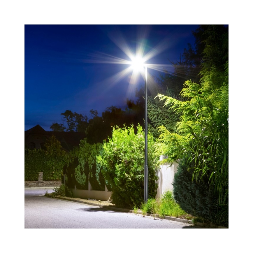 Tubo metálico para poste de iluminación exterior BASE 3 m gris