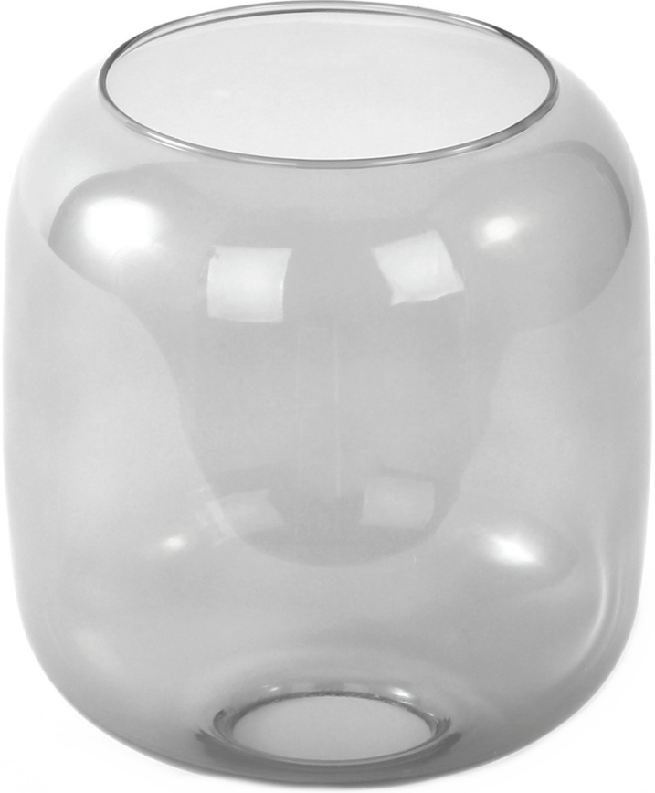 Tulipa de cristal de repuesto para lámpara con casquillo E27, diámetro 14 cm, gris ahumado