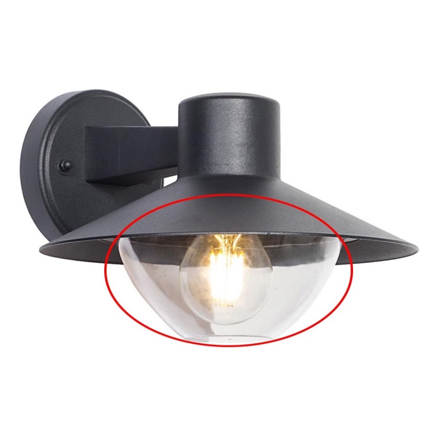 Tulipa de repuesto transparente para apliques, candelabros y lámparas VEERLE E27