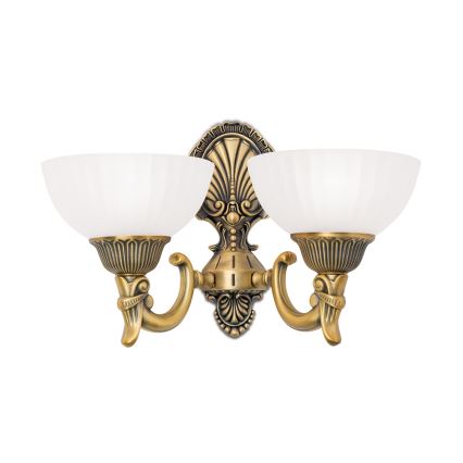 Tulipa de vidrio de repuesto universal ROCCA para E27, diámetro 17 cm, blanca