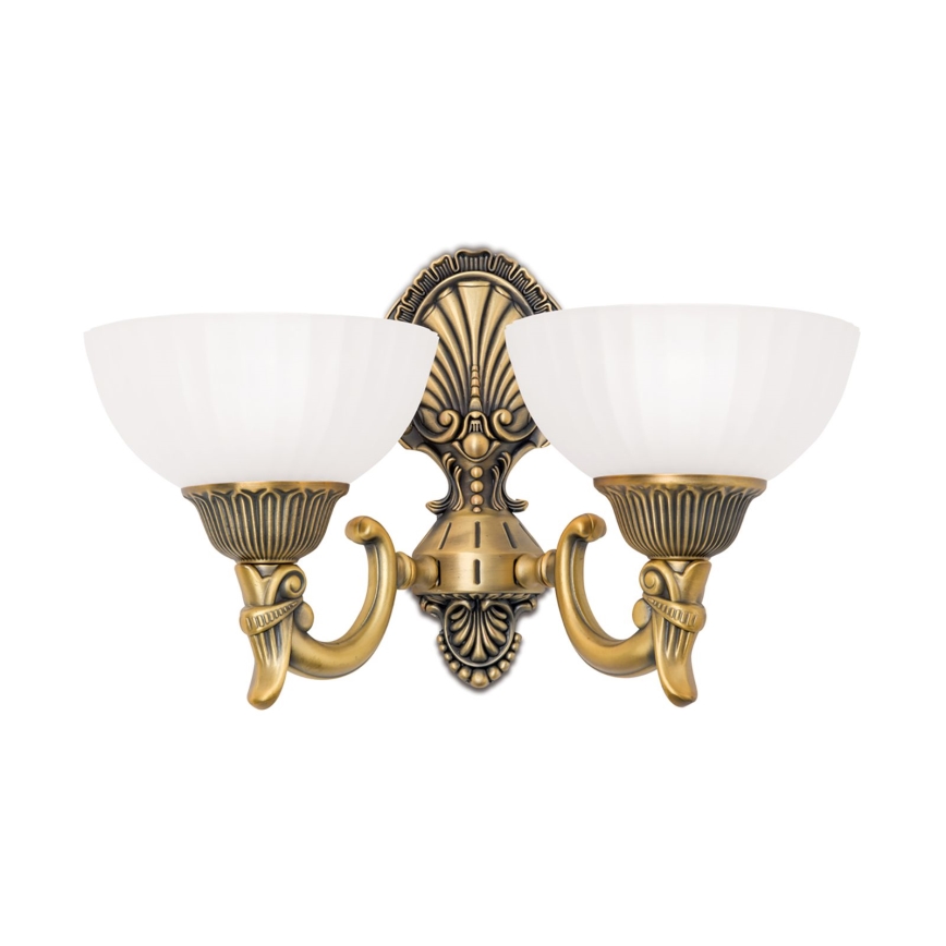 Tulipa de vidrio de repuesto universal ROCCA para E27, diámetro 17 cm, blanca