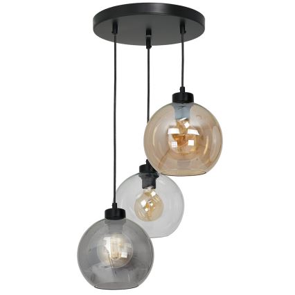 Tulipa de vidrio de repuesto universal SOFIA E27, diámetro 20 cm, beige ahumado