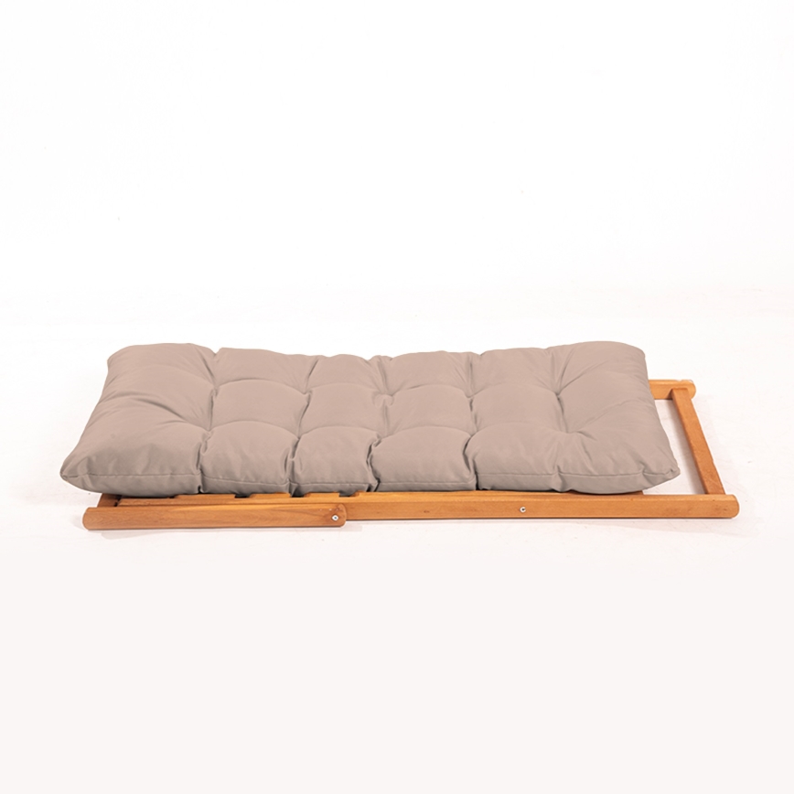 Tumbona de jardín beige/haya