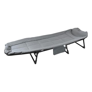 Tumbona plegable y ajustable para camping, gris