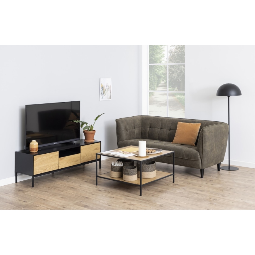 TV mesa SARON roble/negro